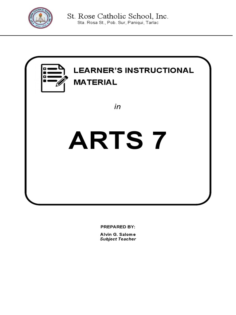 Arts 7: Learner'S Instructional Material | PDF | The Arts