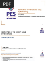 Verification of Vlsi Circuits Using Systemverilog: Vinay Reddy