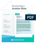 Motivation Letter Example and Format