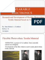 Wearable Electronics: Research and Development of Flexible Photovoltaic Textile Material Based On Novel Fibre