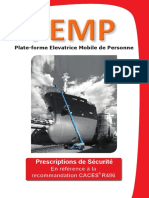 PEMP. Plate-Forme Elevatrice Mobile de Personne. Prescriptions de Sécurité en Référence À La Recommandation CACES R486