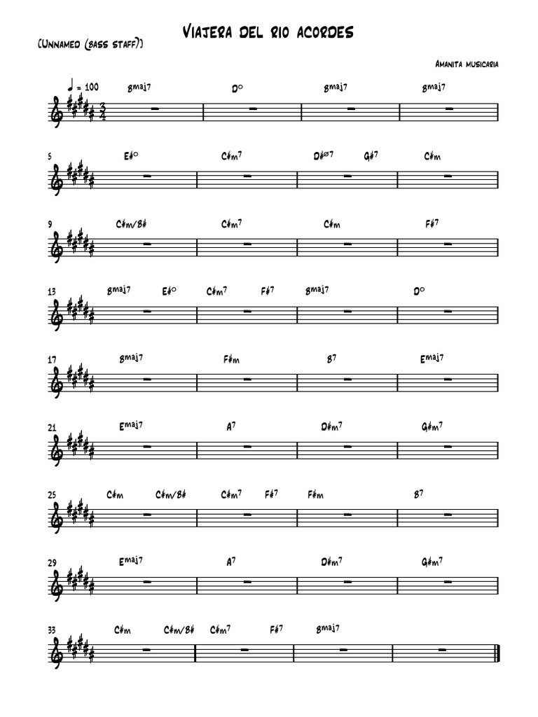 Viajera Del Rio Acordes Partes PDF