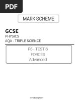 AQA GCSE Triple P5 Test 6 Advanced MS