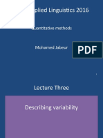 MA2 Applied Linguistics 2016: Quantitative Methods