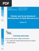 Pointer and Array Review & Introduction To Data Structure