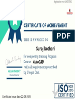 Suraj Kothari: Certificate of Achievement