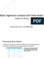 Basic Regression Analysis With Time Series: Chapter 10 - Review