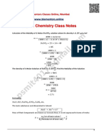 Day - 5: Chemistry Class Notes: Biomentors Classes Online, Mumbai