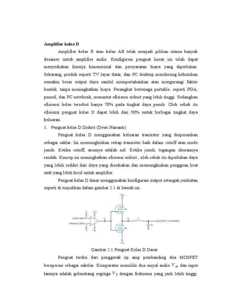 Amplifier Kelas D | PDF