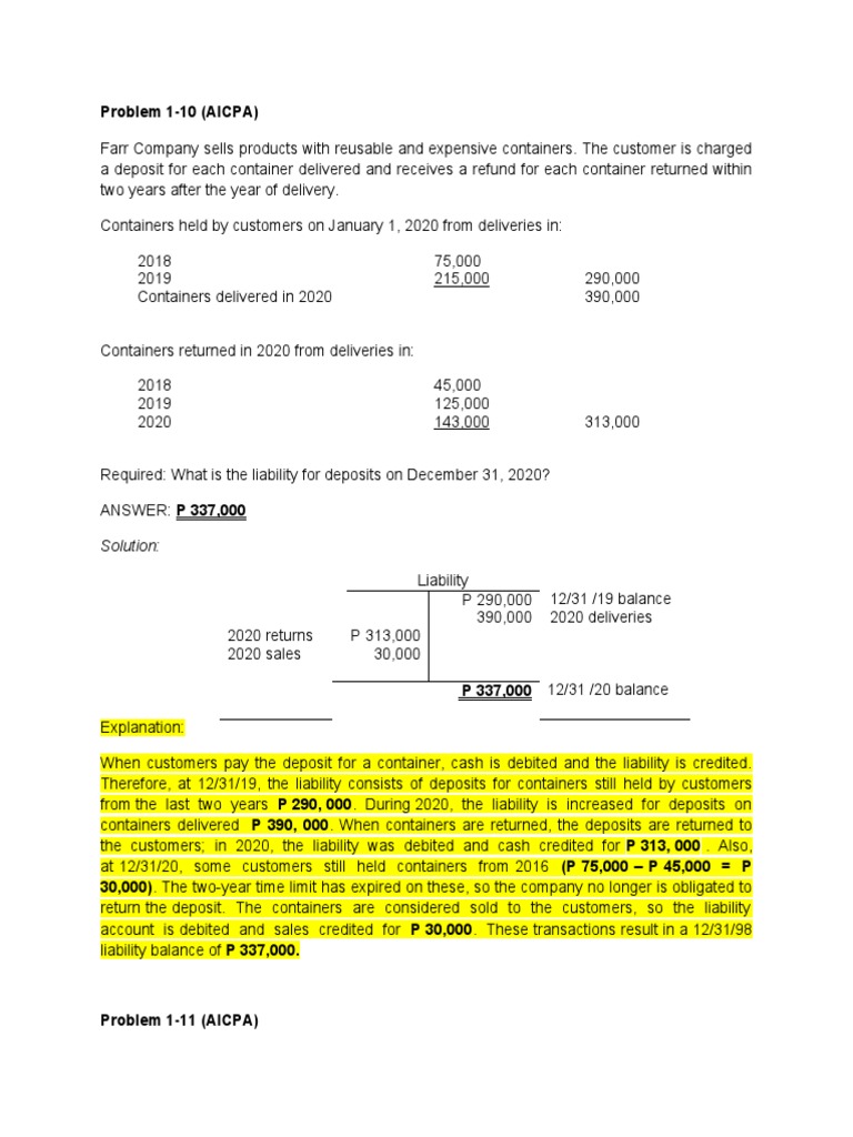 problem-1-10-aicpa-solution-pdf-debits-and-credits-liability