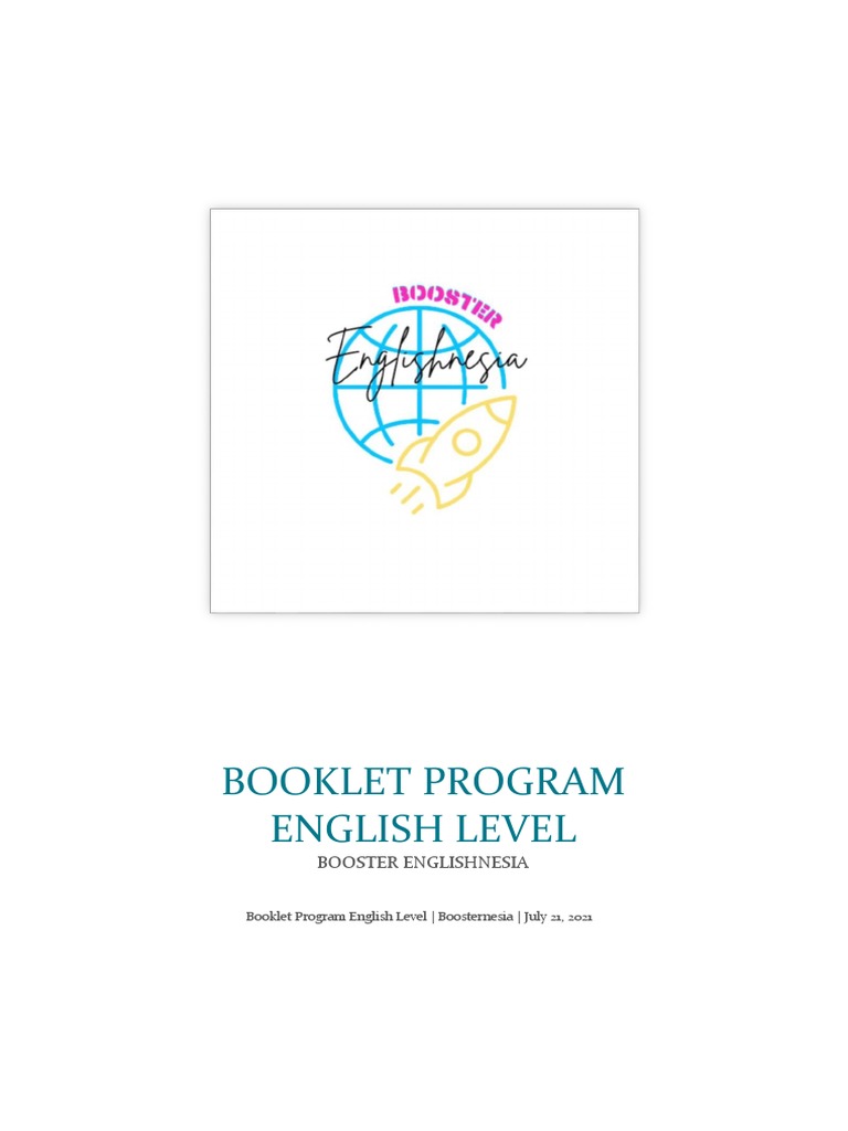 Booklet Program English Level PDF