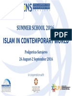 Summer School 2016: Islam in Contemporary World