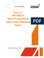 Bosch Valve Card Report