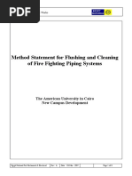 Flushing and Cleanning of Fire Fighting Piping Systems