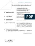 Certificado de Operatividad de Luces de Emergencia Detectores de Humo