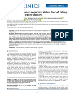 Interaction Between Cognitive Status, Fear of Falling, and Balance in Elderly Persons