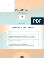 Fiscal Policy: Economics Section: 4 Chapter: 4.3