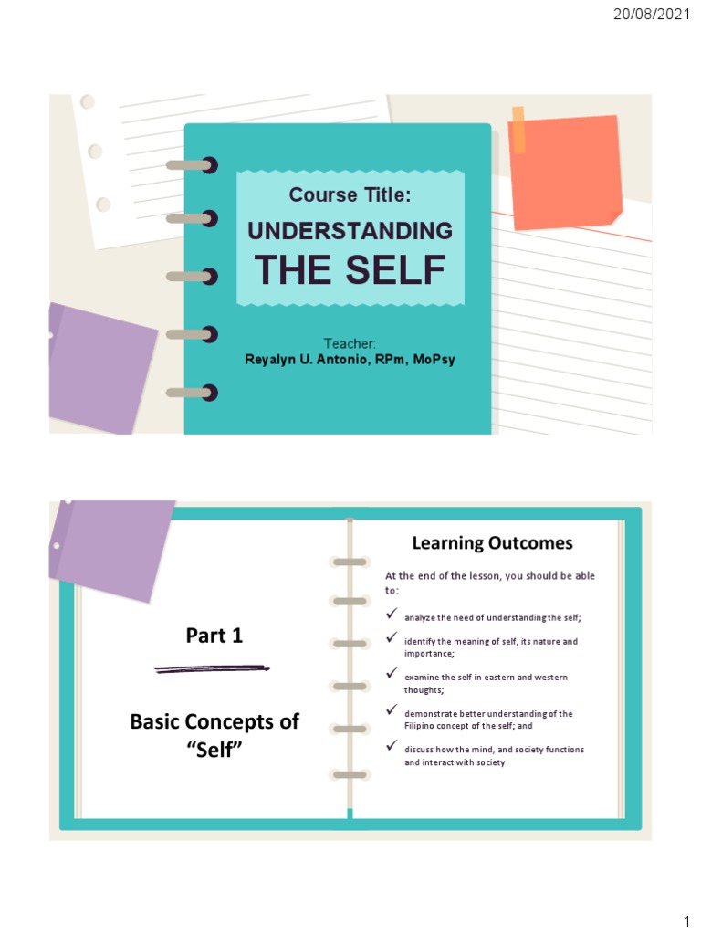 Basic Concepts of Self | PDF | Self | Self Awareness