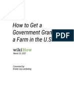 WikiHow - How To Get A Government Grant For A Farm in The U.S.