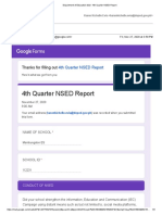 4th Quarter NSED Report Submission