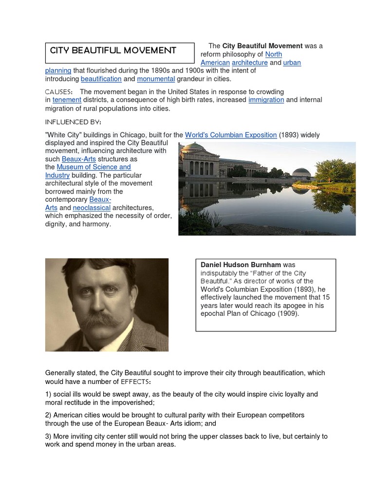 City Beautiful Movement | PDF | Urbanization | Urban Planning