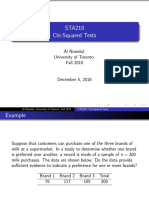 STA218 Chi-Squared Tests: Al Nosedal. University of Toronto. Fall 2018