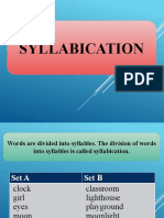 Syllabication and Capitalization