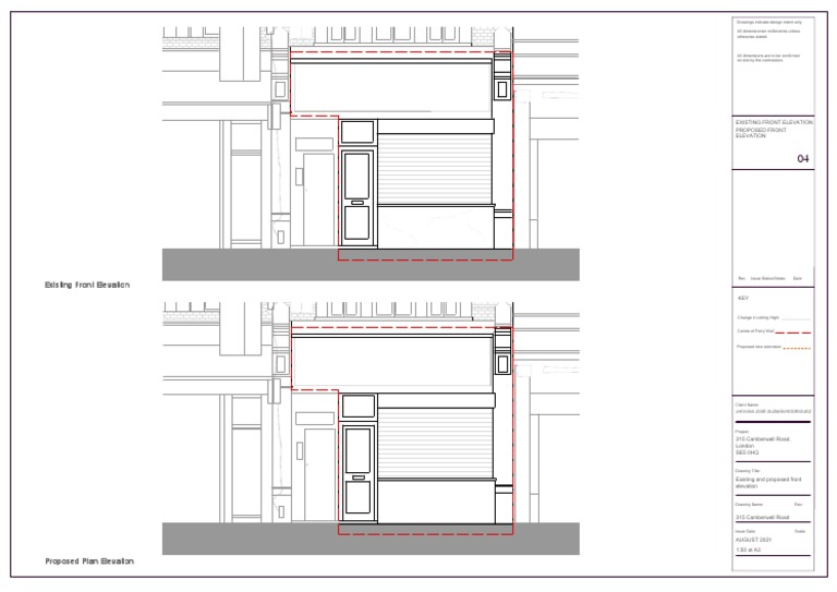 Existing Front Elevation Proposed Front Elevation | PDF