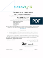 2017LR75 - MALDI Biotyper Listeria Mono and Spp. - Certificate 2018-2022 Surveillance Date 2021 02 25