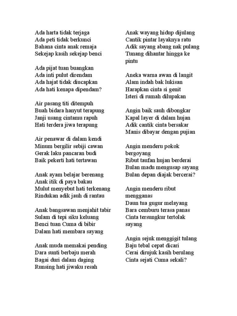 Pantun Kasih Pdf