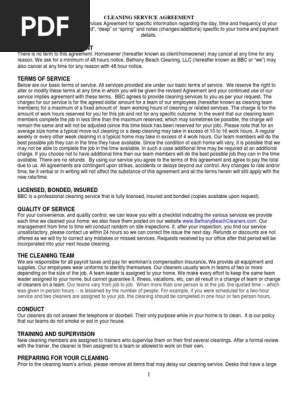 Cleaning Service Contract