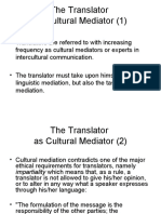 The Translator As Cultural Mediator