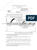 Variacao Da Concentracao de Glucose No Sangue