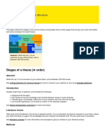 Thesis Structure: Stages of A Thesis (In Order)