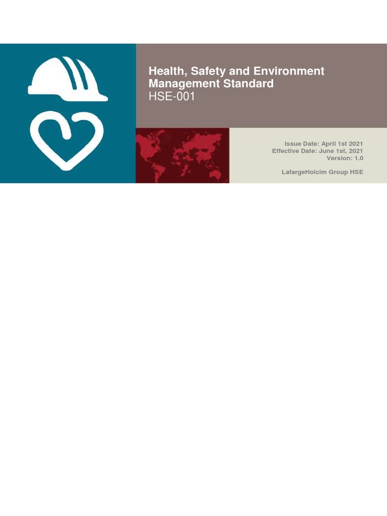 HSE-001 HSE MS Rev1.0 Eng | PDF | Audit | Occupational Hygiene