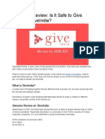 GiveIndia Review - Is It Safe To Give India Via GiveIndia