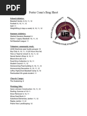 brag sheet