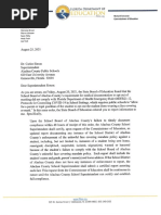 August 25 FLDOE Commissioner Letter To ACPS Superintendent Carlee Simon