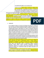 Transformación Del Sistema de Administración Pública en Una Economía de Red