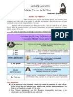 Actividades Mes de Agosto 2021