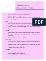 Pre-Primary Level - 1 Environmental Science Syllabus 2021-2022