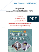 Chapter (3) Simple Stresses in Machine Parts: Design of Machine Elements I (ME-41031)