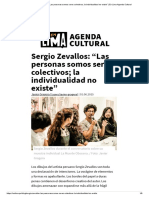 Sergio Zevallos - "Las Personas Somos Seres Colectivos La Individualidad No Existe" - en Lima Agenda Cultural