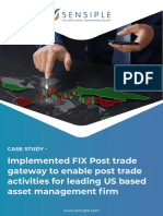 Sensiple Implemented Fix Post Trade Gateway To Enable Post Trade Activities For Leading Us Based Asset Management RM