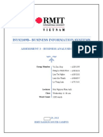 Isys2109B - Business Information Systems: Assessment 3 - Business Analysis Report