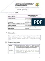 5 y 6 Semana. Guia de Aprendizaje Abastecimiento de Agua y Alcantarillado I