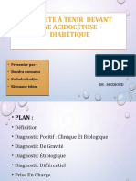 Conduite À Tenir Devant Une Acidocétose Diabétique