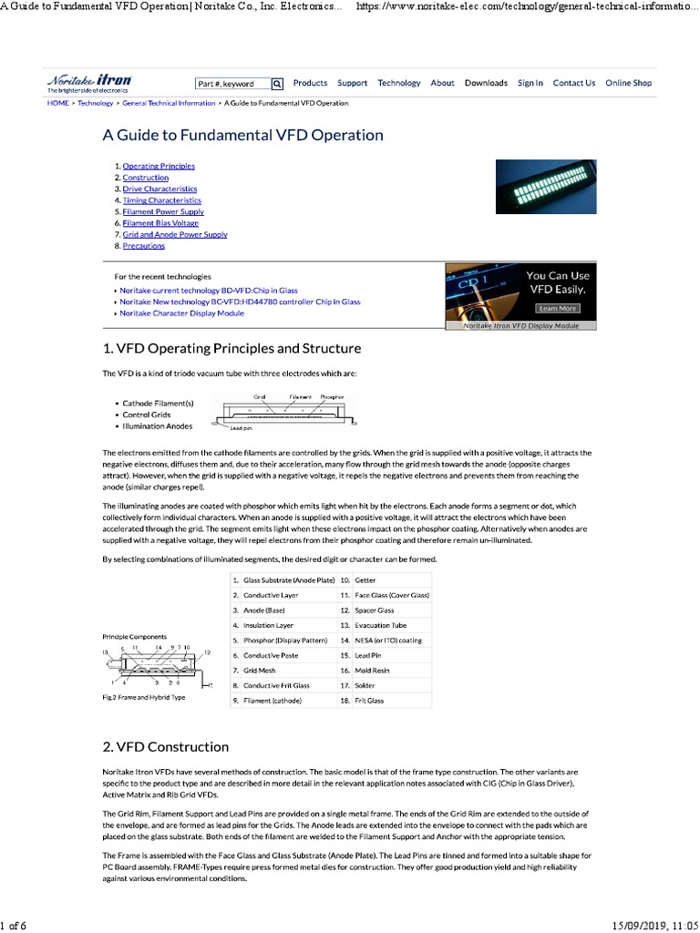Understanding VFD Display Operation | PDF | Technology & Engineering