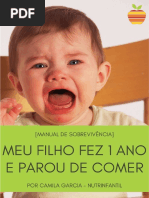 Ebook Meu Filho Fez 1 Ano e Parou de Comer