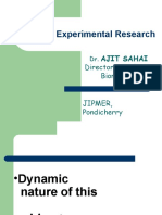 Basics in Experimental Research: Ajit Sahai